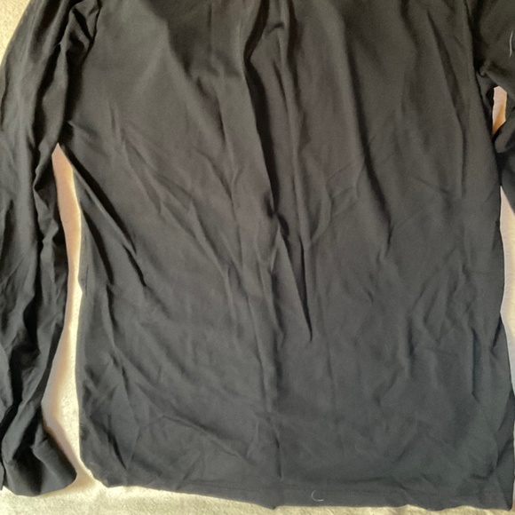 Black see thru blouse. Button up. Size large. - Picture 8 of 10